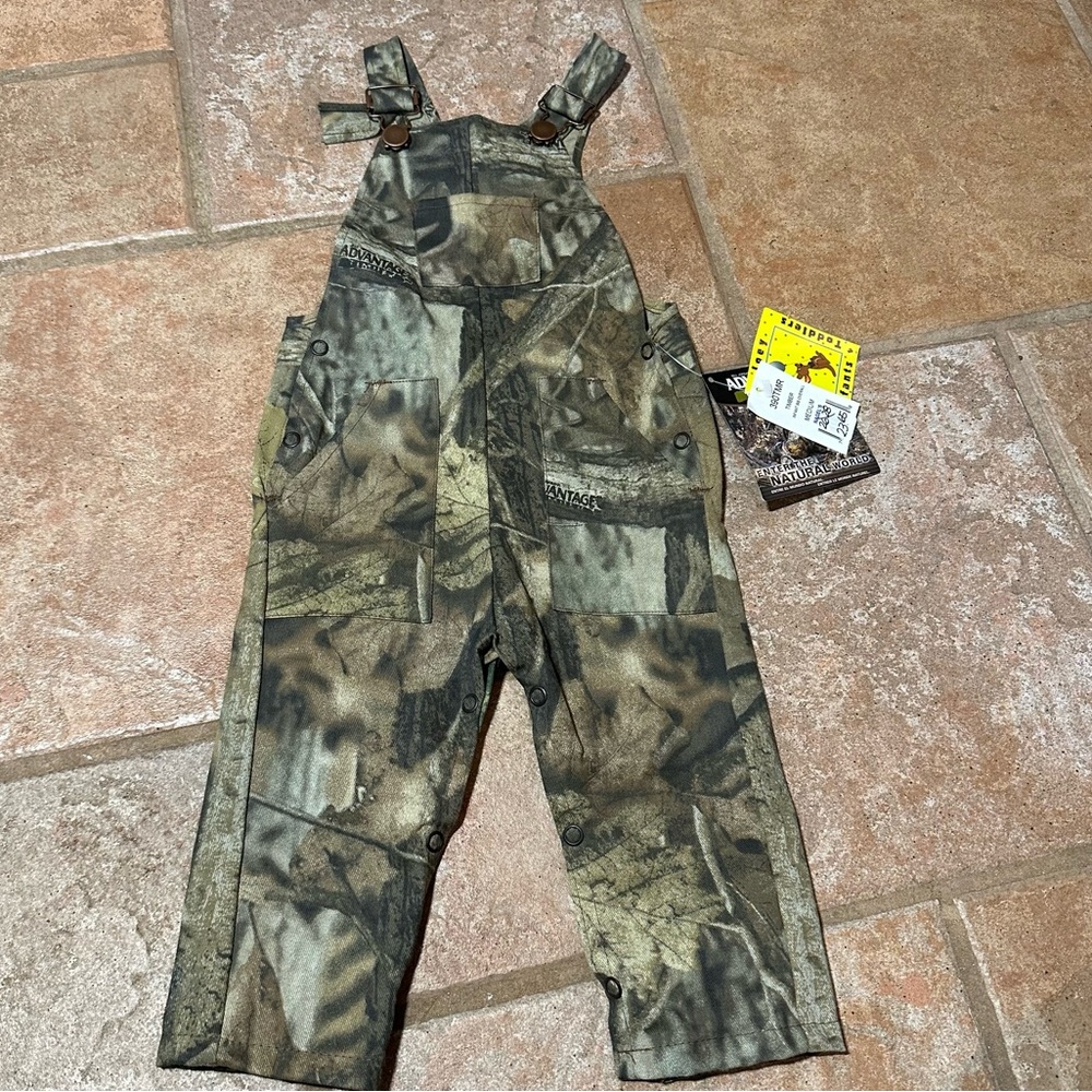 Camo Bib Overalls NWT - toddler medium (24mo)